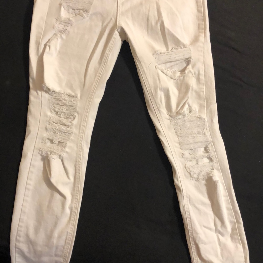 Women’s Ripped White Jeans